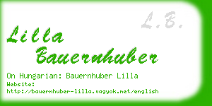 lilla bauernhuber business card